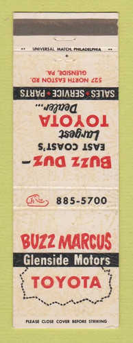Matchbook cover buzz - cover, marcus